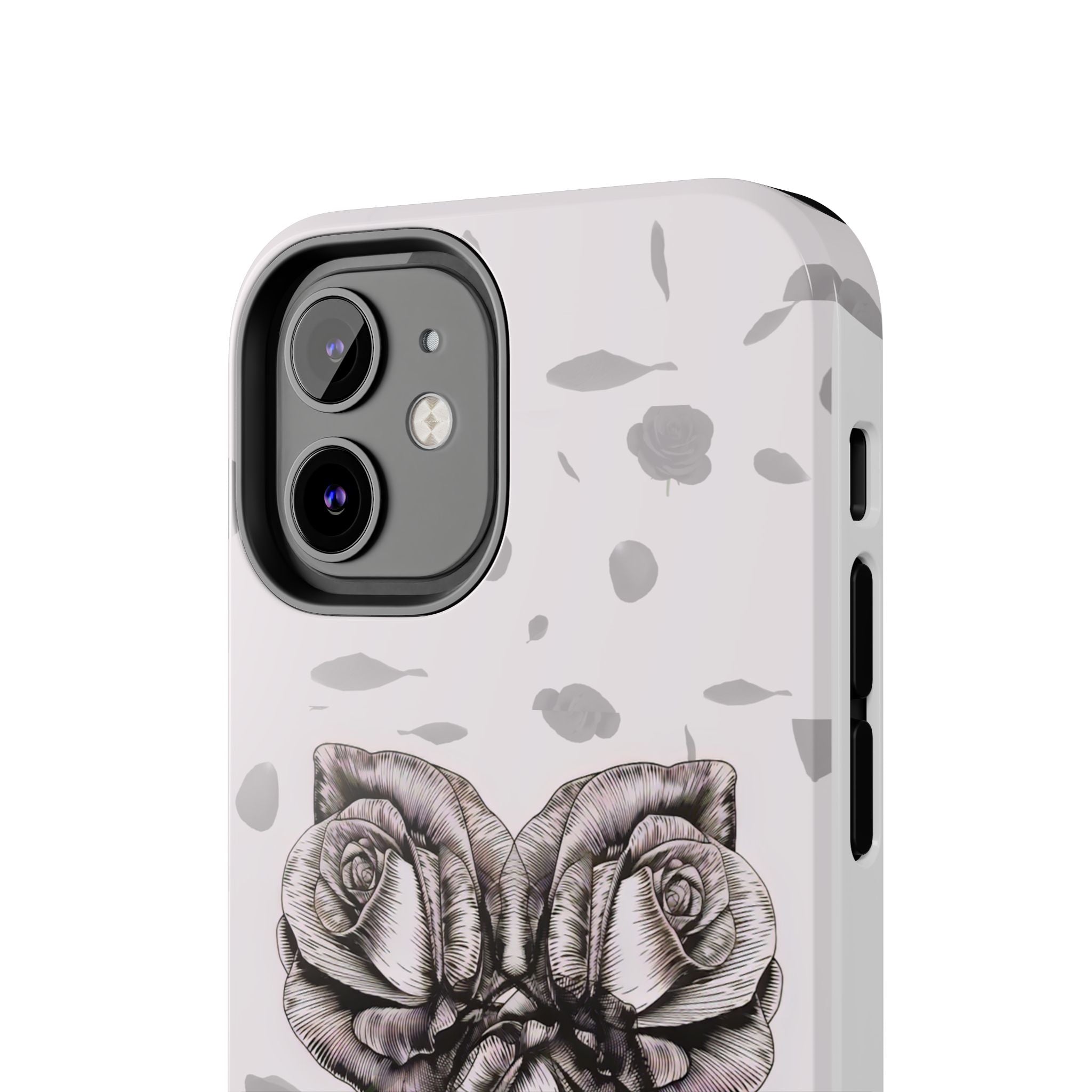 IPhone Phone Case Artistic Floral Tough Phone Cases - Heart Rose Design