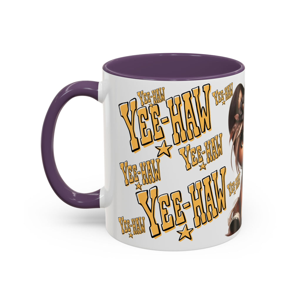 Cowgirl Pony Illustration Mug | Yee-Haw Accent Coffee Mug 11oz/15oz