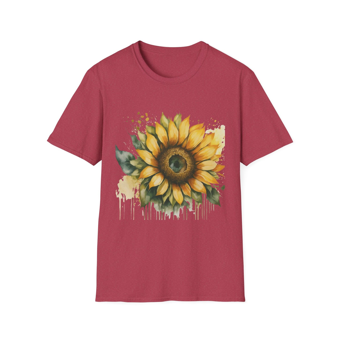 Sunflower Unisex Softstyle T-Shirt | Floral Tee for Nature Lovers, Gift for Birthdays, Summer Parties, Garden Events, Eco-Friendly Fashion
