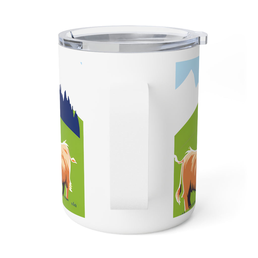 Highland Cow Insulated Coffee Mug | Cute Cow Mug, Animal Lover Gift, Nature-Inspired Mug, Farmhouse Decor, Hot Beverage Container