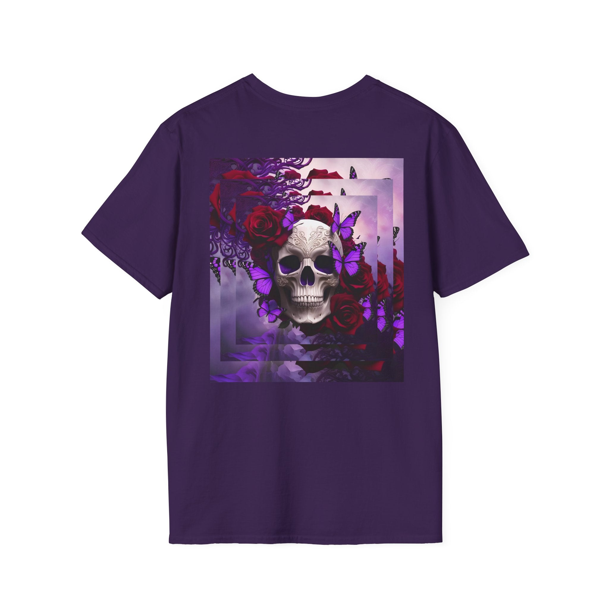 Gothic Butterfly Skull T-Shirt - Unisex Softstyle Tee