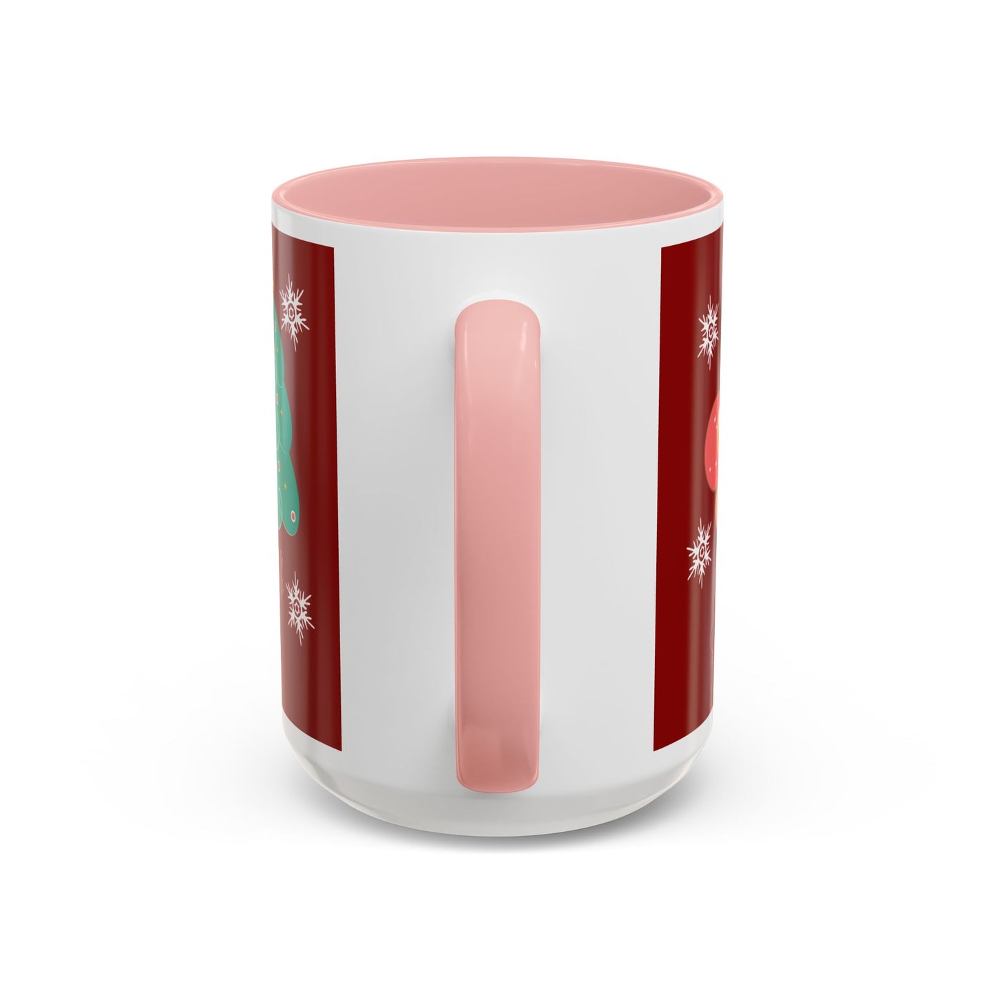 Christmas Cookie & Milk Accent Mug — Holiday Gingerbread Tree Design (11/15oz)