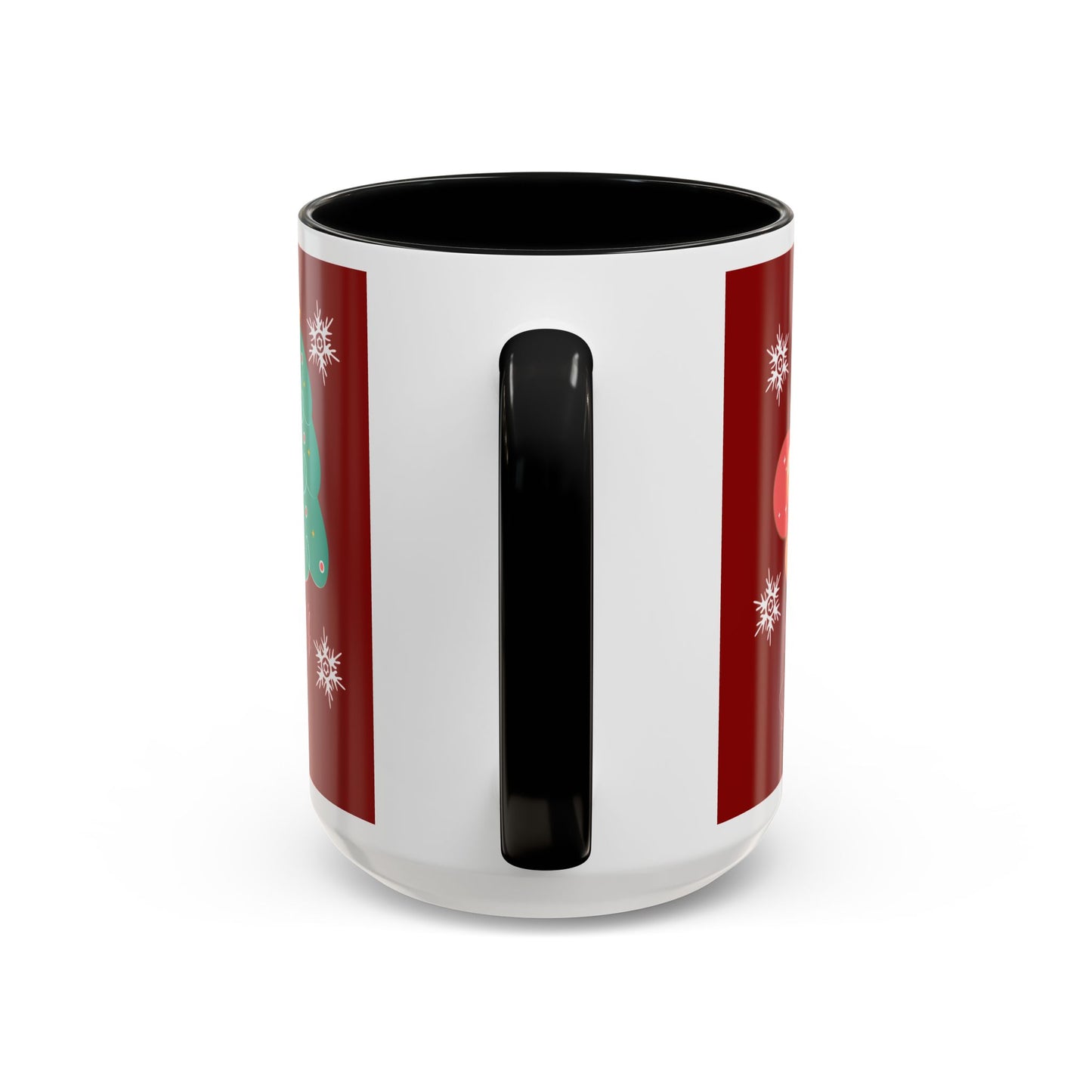 Christmas Cookie & Milk Accent Mug — Holiday Gingerbread Tree Design (11/15oz)