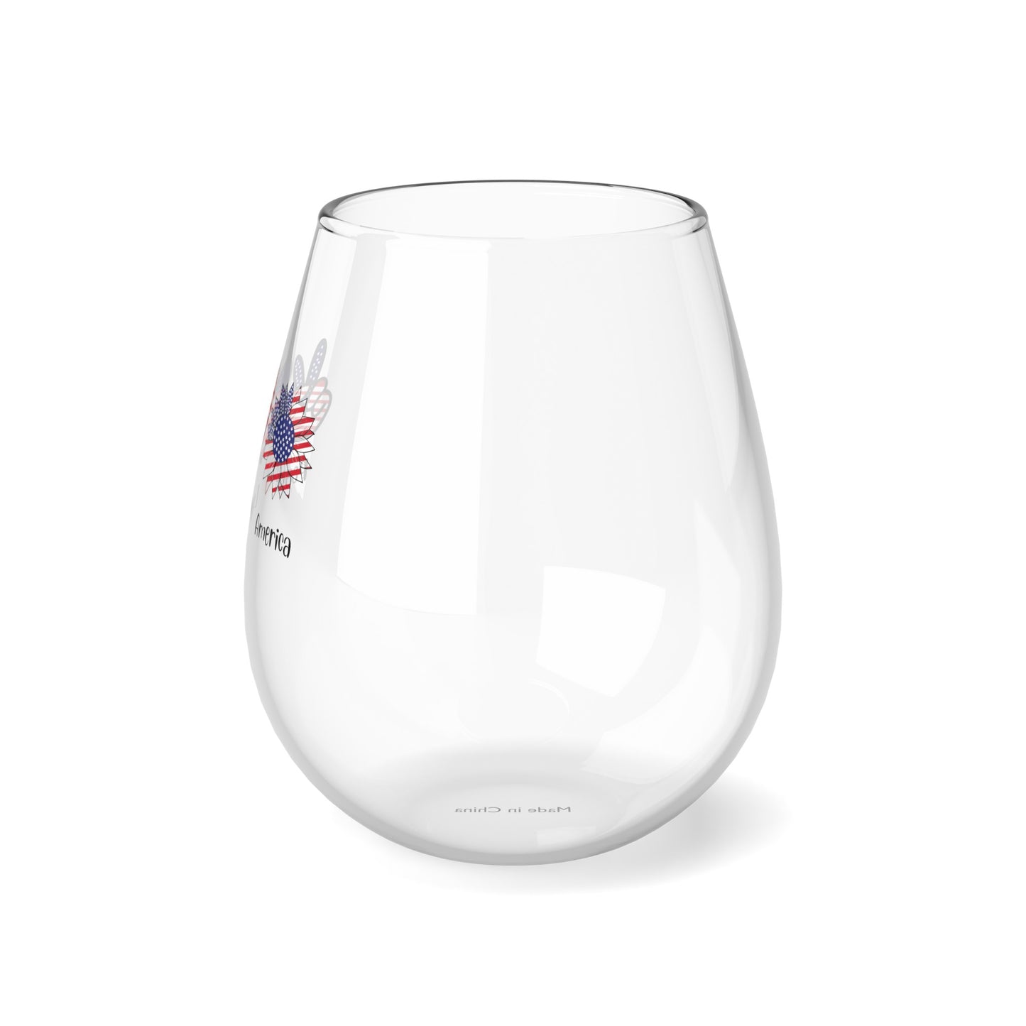 Patriotic Party Sips: Fourth of July Stemless Wine Glass, 11.75oz