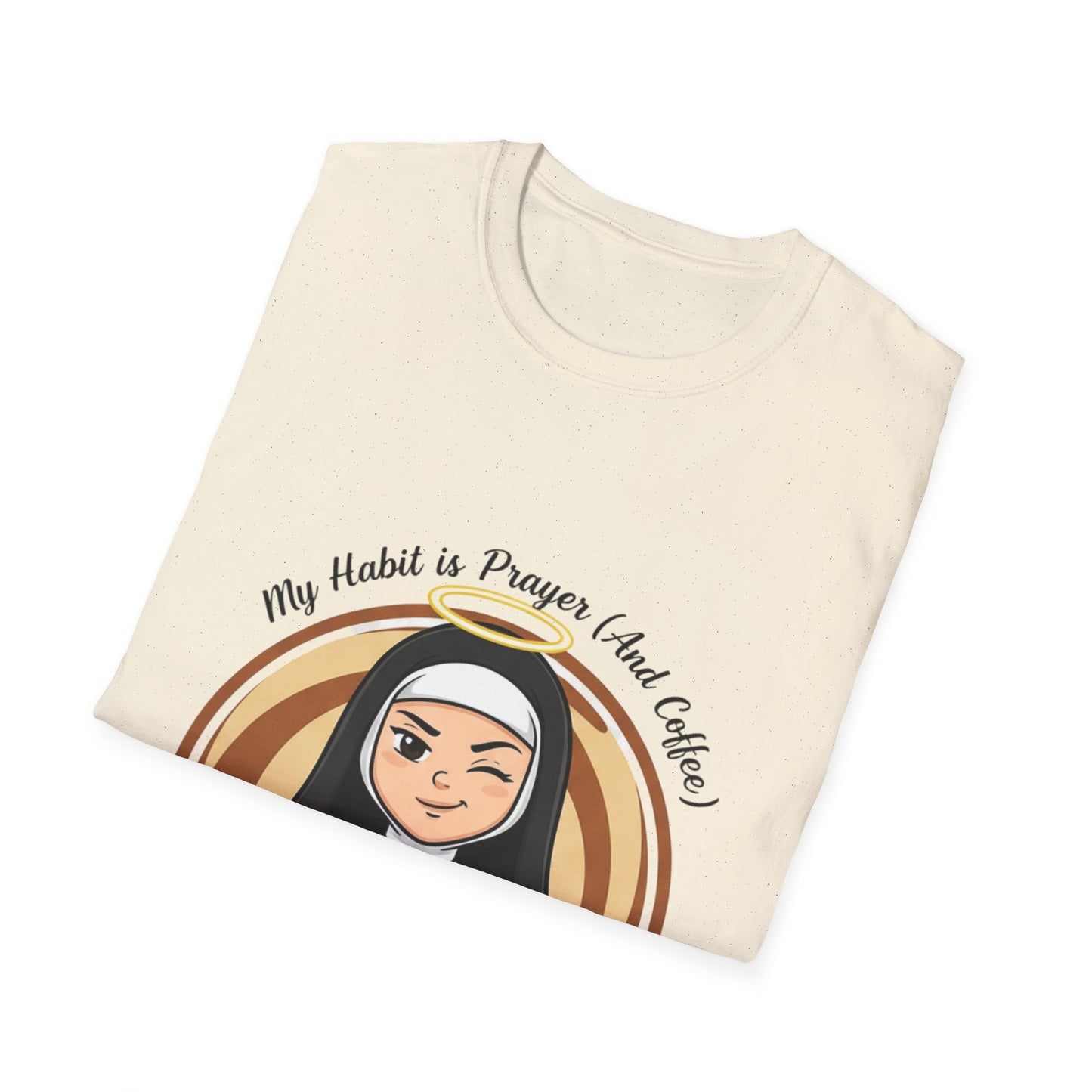 Coffee Lover's Prayer T-Shirt, Funny Nun Shirt, Faith & Humor Tee