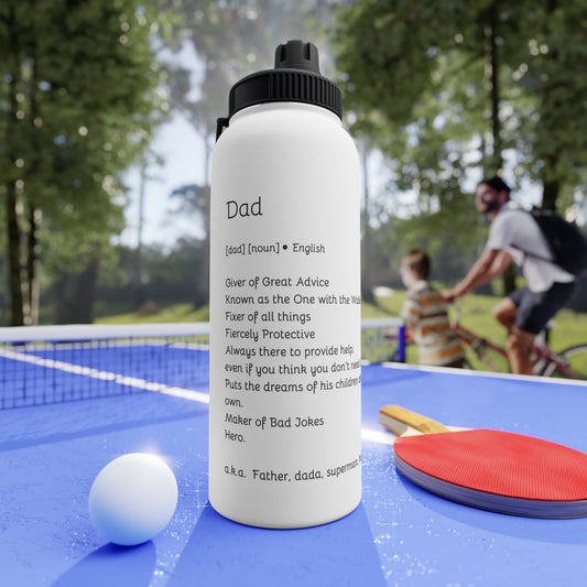 Gift for Dad Stainless Steel Water Bottle, Sports Lid