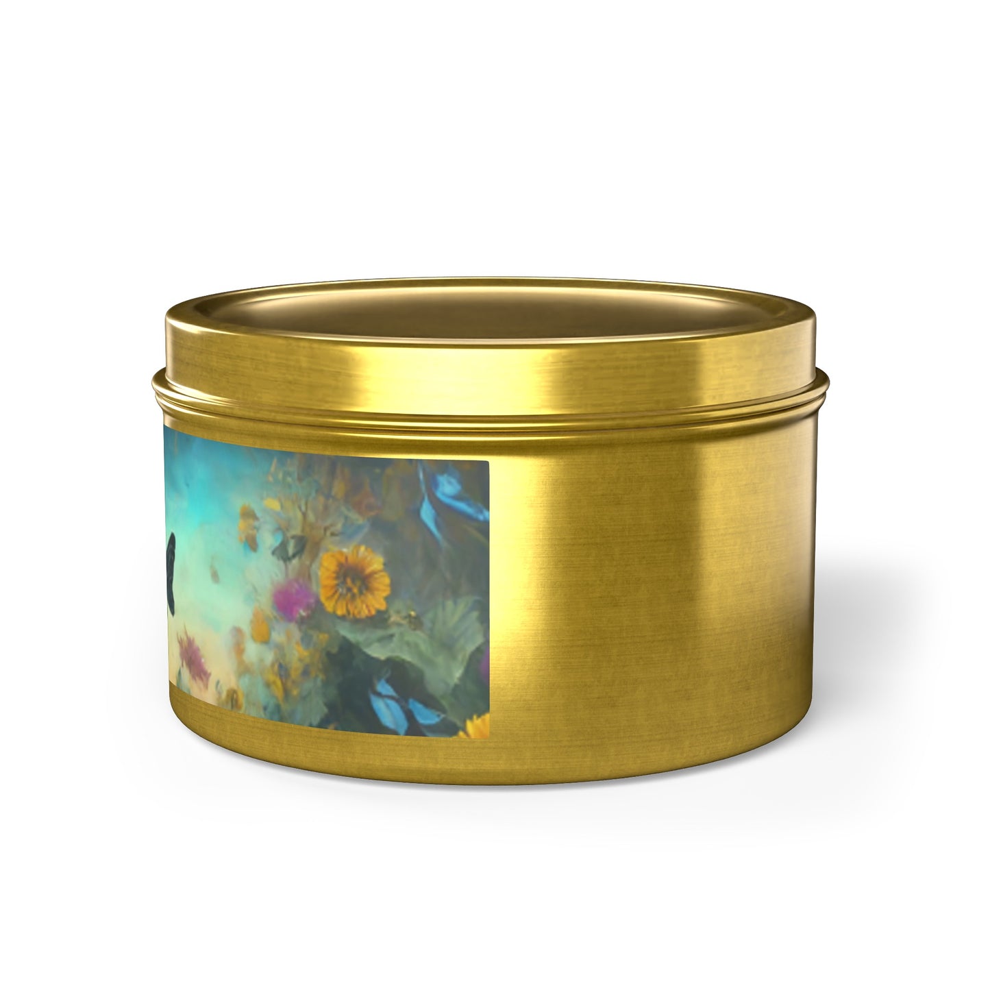 Beautiful Sunflower Design Tin Candles