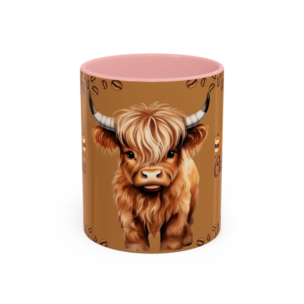 Highland Cow Coffee Mug — 'But First Coffee' Highland Cow Accent Mug (11/15oz)