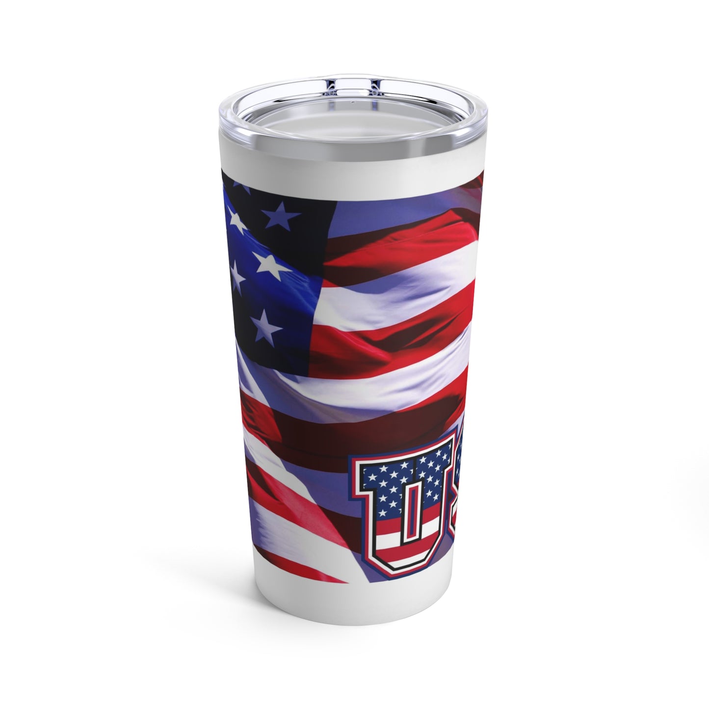 Drinkware with Flair: Personalized Beautiful Patriotic "USA" Tumbler 20oz