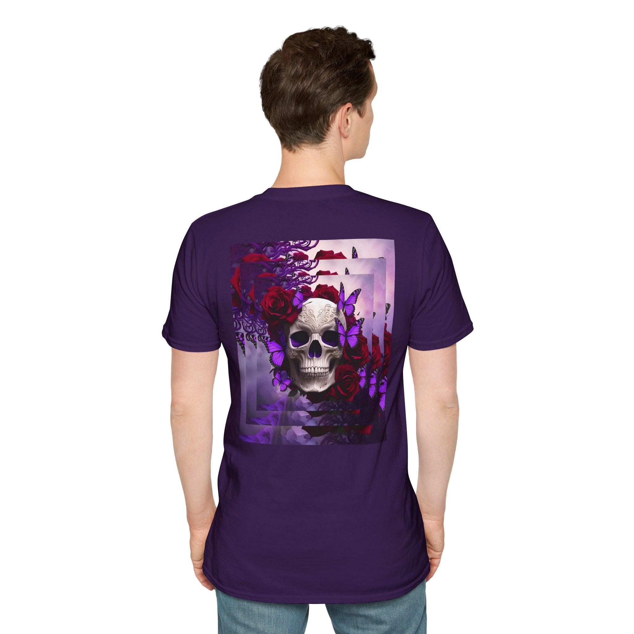 Gothic Butterfly Skull T-Shirt - Unisex Softstyle Tee