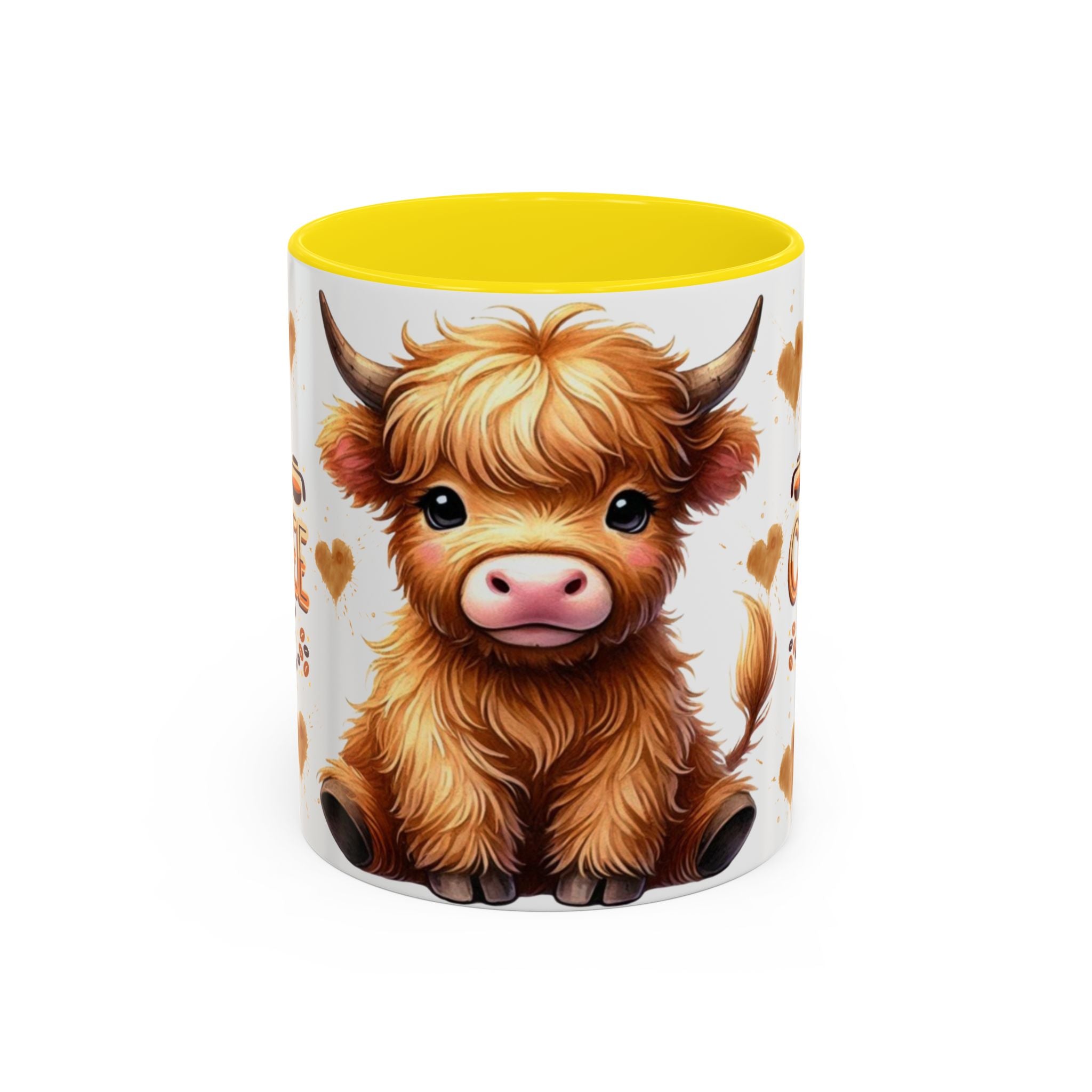 Cute Highland Cow It's Coffee Time Mug | Accent Coffee Mug