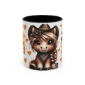 Cowgirl Pony Mug | Cute Western Horse Coffee Cup, Accent Black Handle