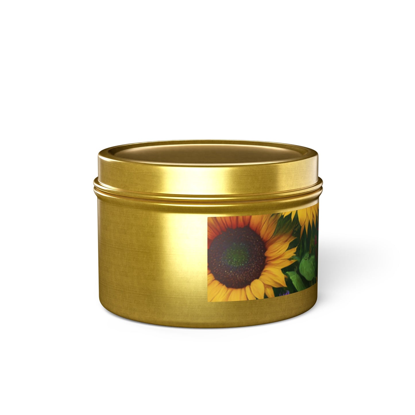 Sunflower Design Soy Wax Blend Tin Candles