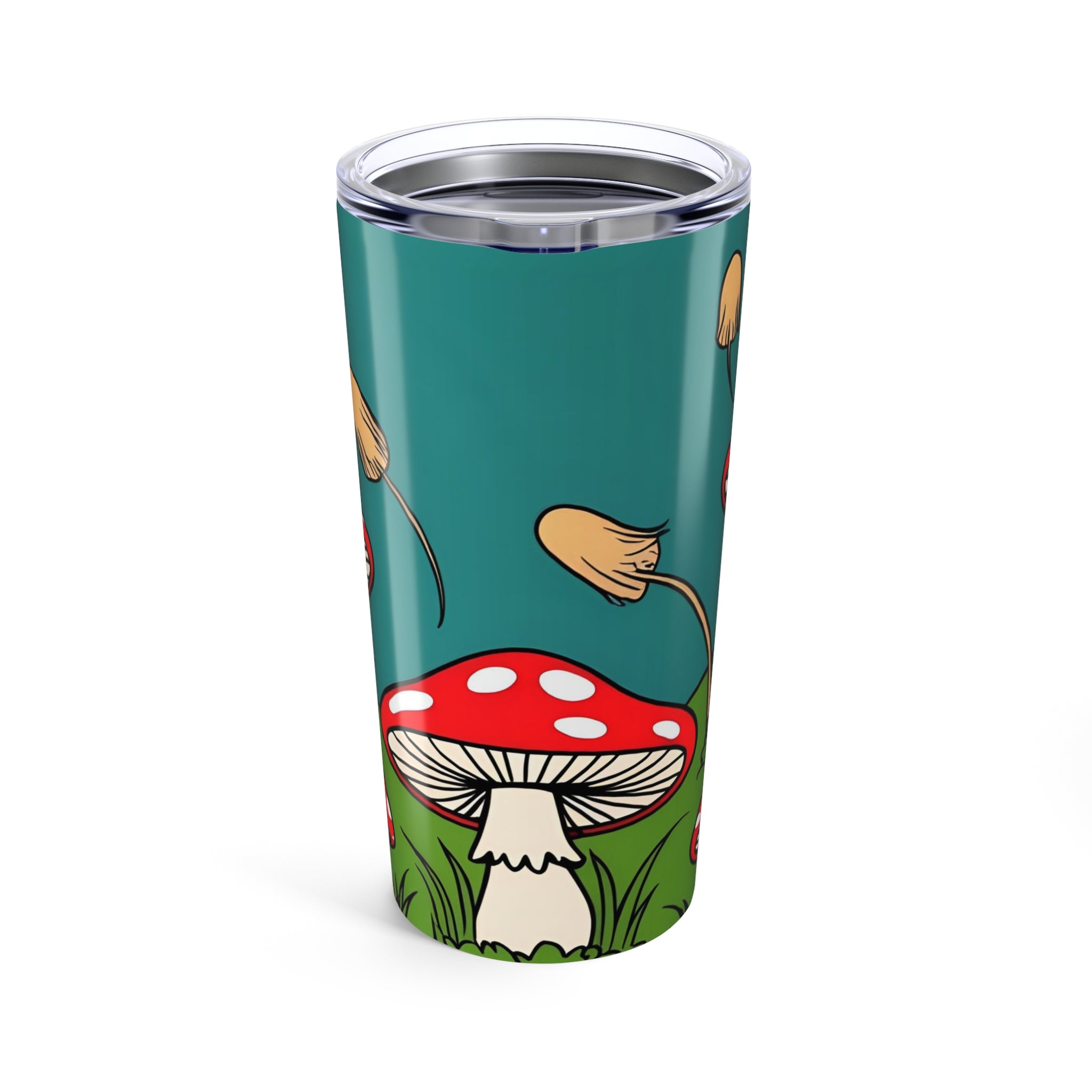 Travel Mug  Red Toadstool Tumbler Mushroom Forest 20oz