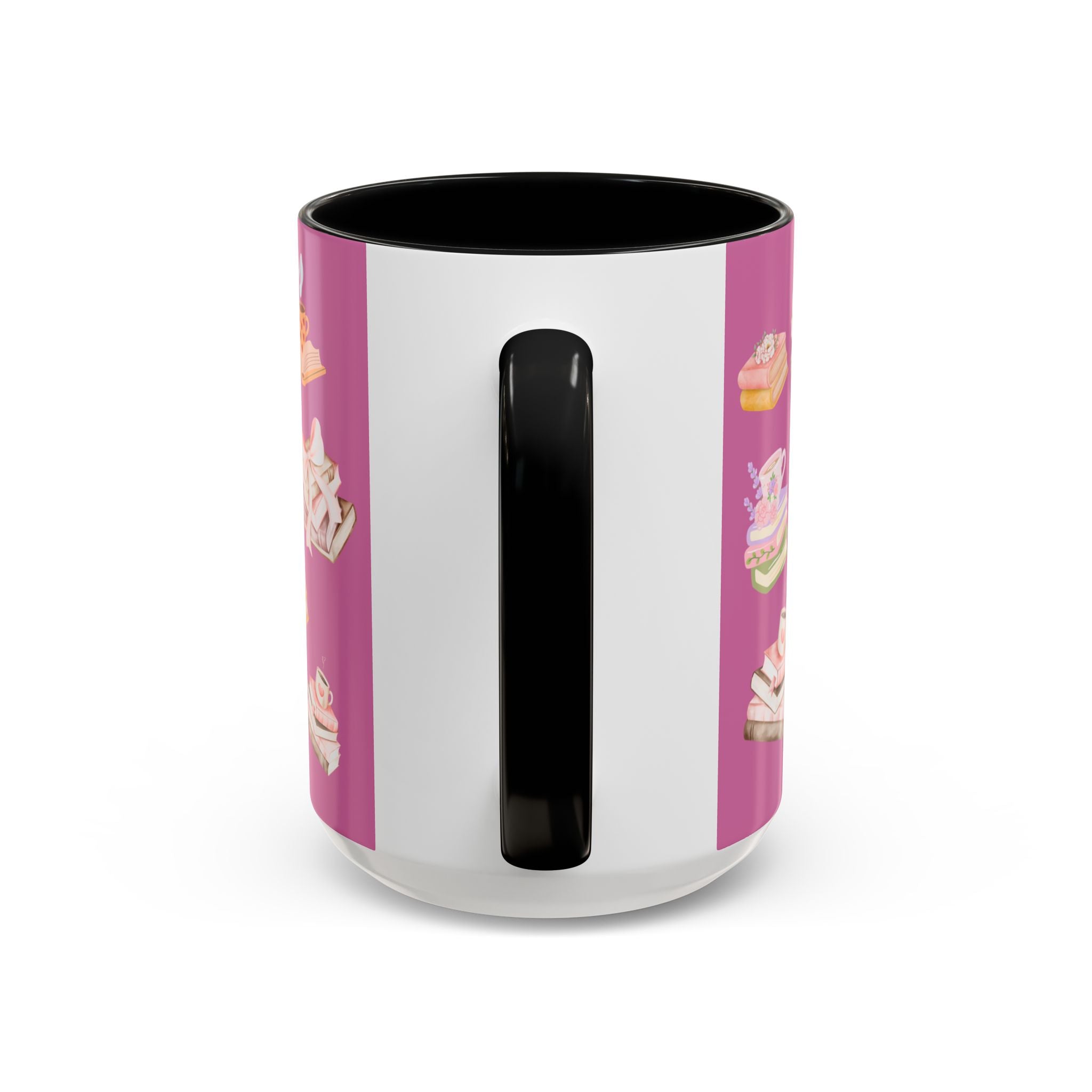 Highland Cow Coffee Mug — Cute Floral Heart Cow Accent Mug (11/15oz)