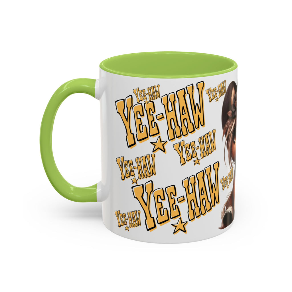 Cowgirl Pony Illustration Mug | Yee-Haw Accent Coffee Mug 11oz/15oz