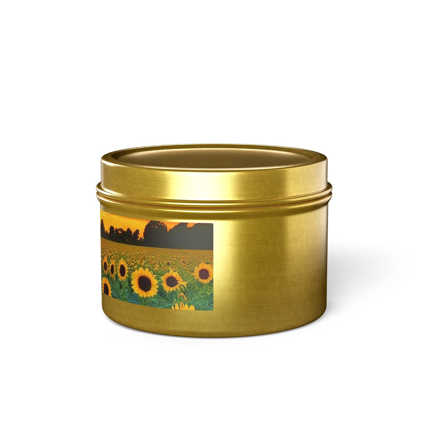 Beautiful Scented Sunflower Tin Candles