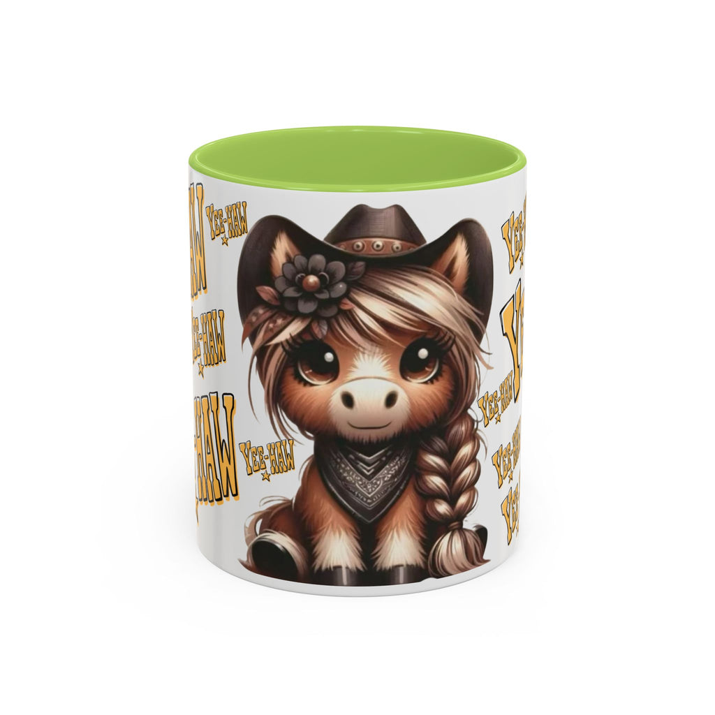 Cowgirl Pony Illustration Mug | Yee-Haw Accent Coffee Mug 11oz/15oz