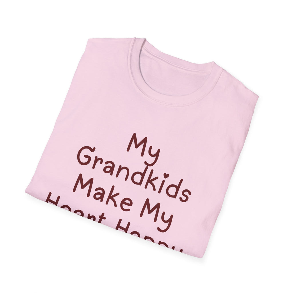 Hearts Full, Smiles Wide: New "My Grandkids Make My Heart Happy" Tees! Softstyle T-Shirt