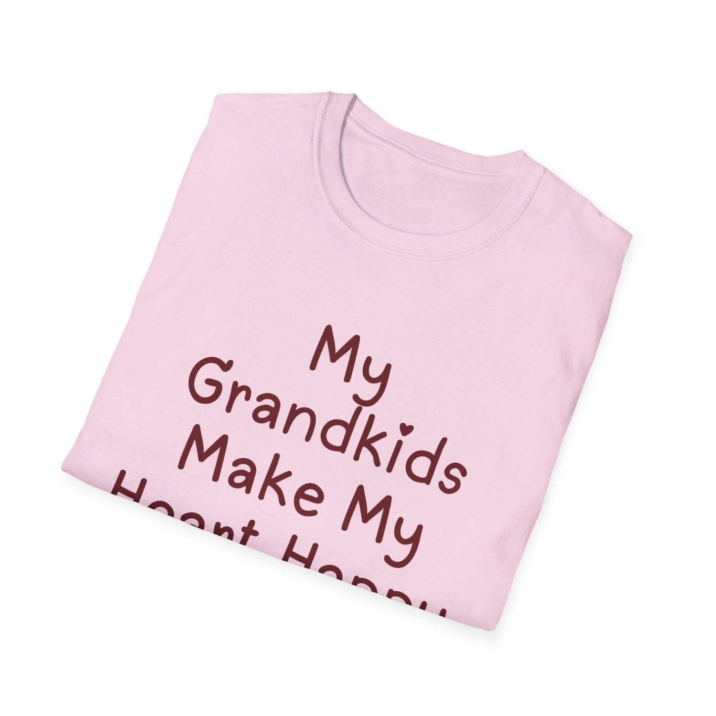 Hearts Full, Smiles Wide: New "My Grandkids Make My Heart Happy" Tees! Softstyle T-Shirt