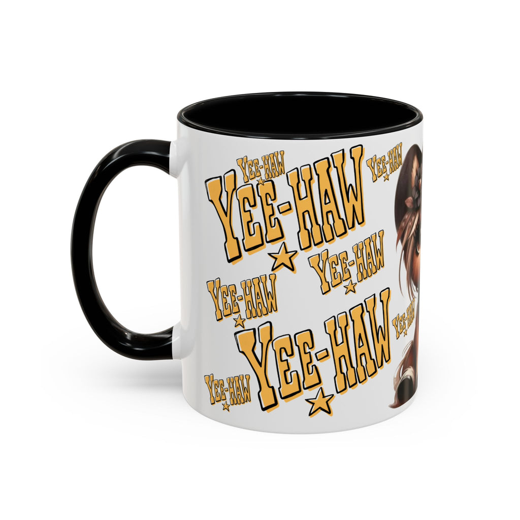 Cowgirl Pony Illustration Mug | Yee-Haw Accent Coffee Mug 11oz/15oz