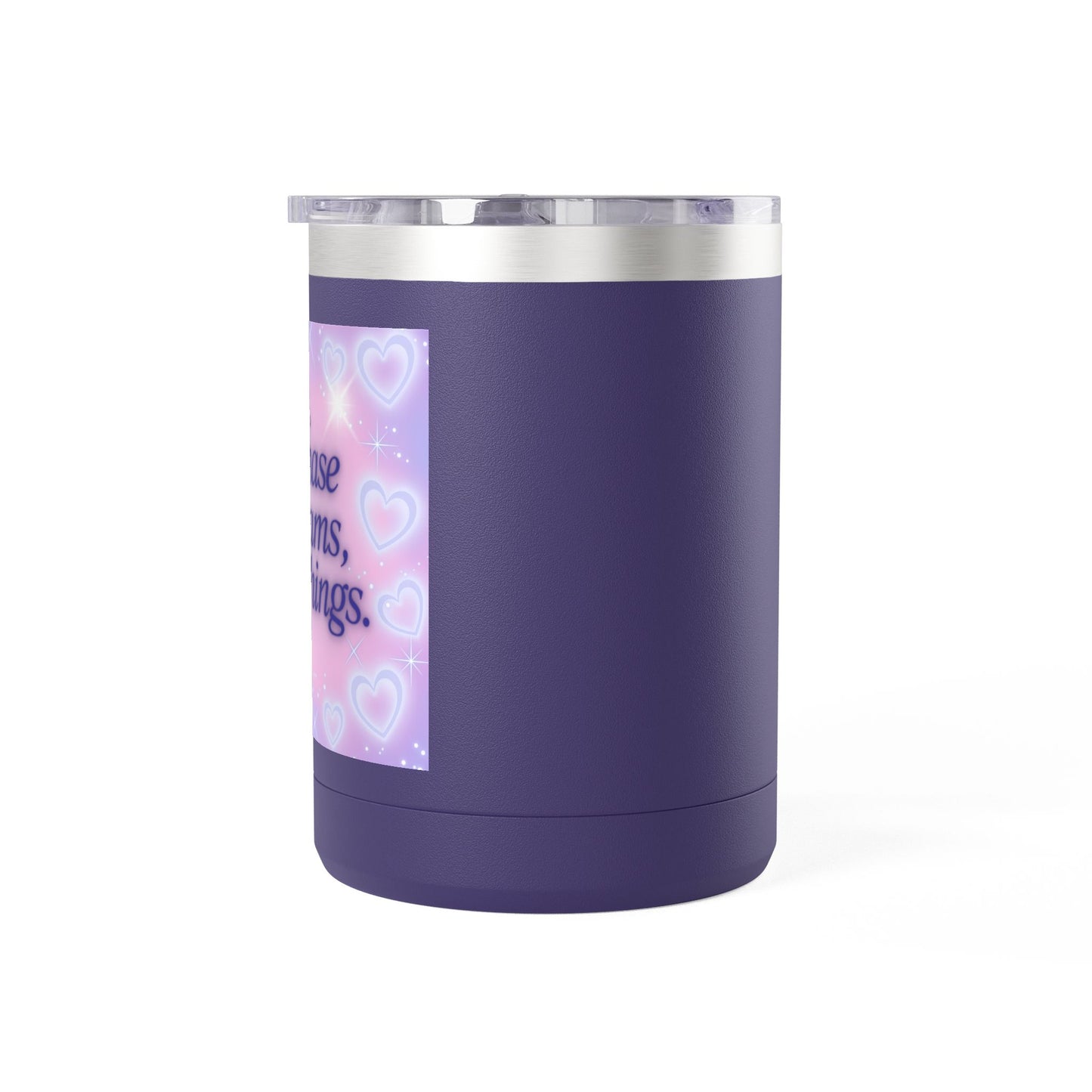 Cute Positive Quote 15oz Travel Coffee Tumbler Mug Pastel Heart Design