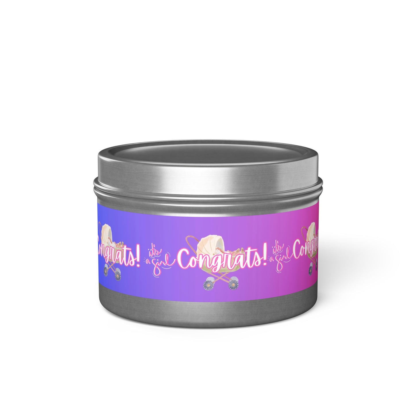 "Welcome to the World" - A Collection of Girl Baby Candles! Tin Candles