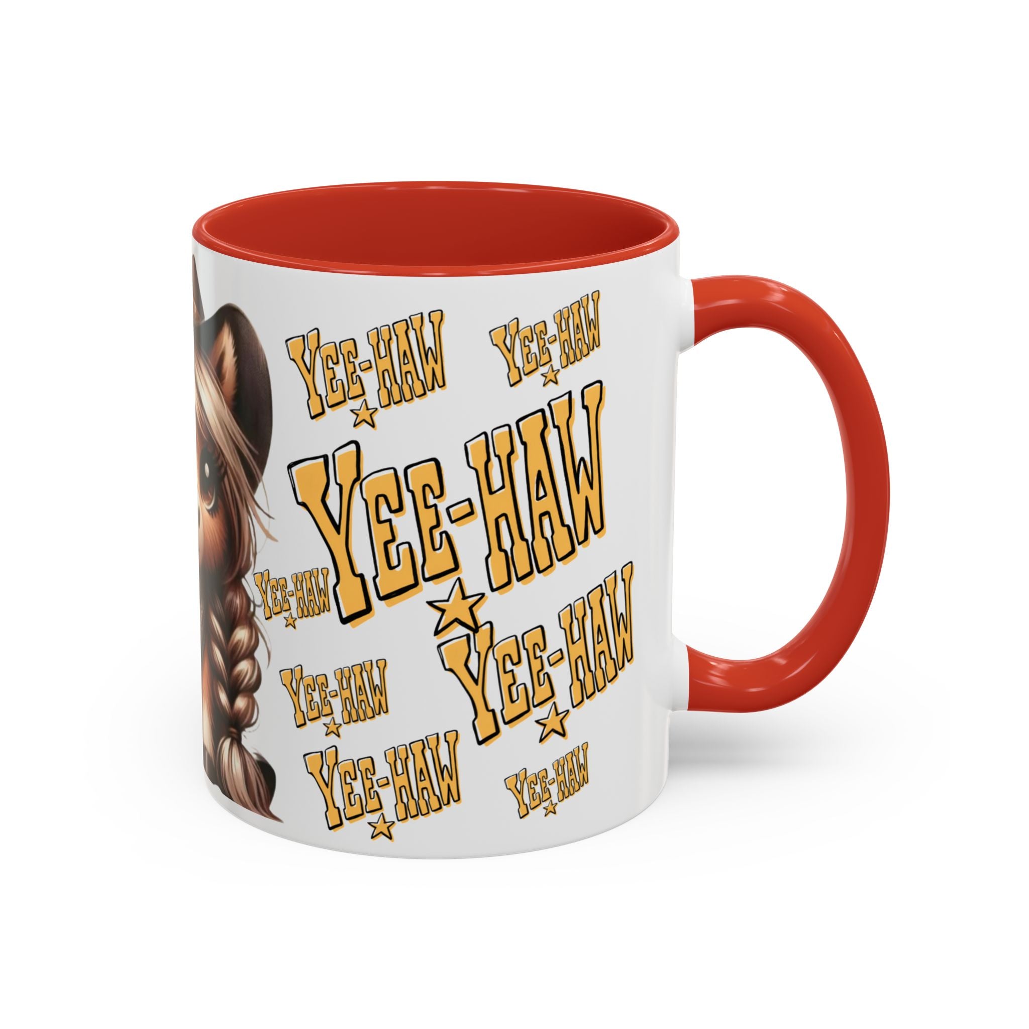 Cowgirl Pony Illustration Mug | Yee-Haw Accent Coffee Mug 11oz/15oz