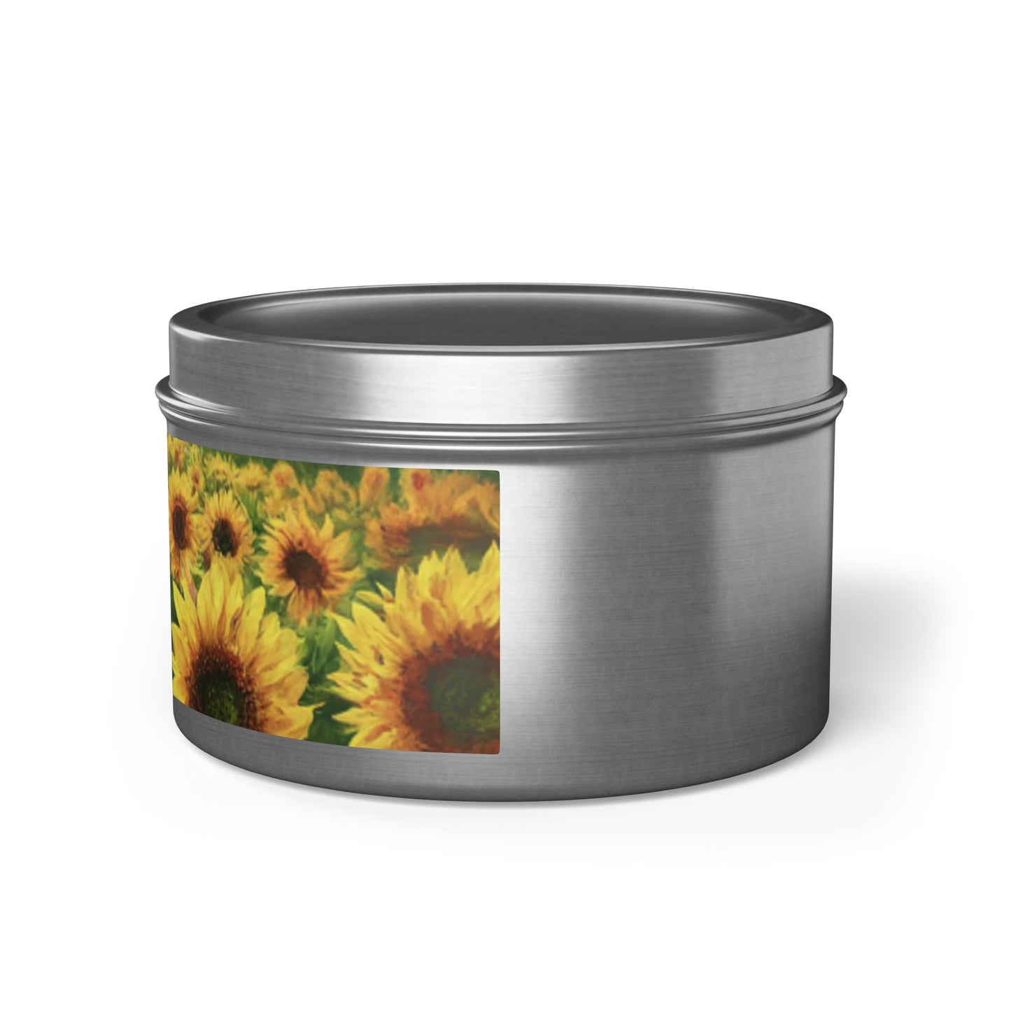 Soothe Your Soul: Sunflower Design Scented Soy Tin Candles