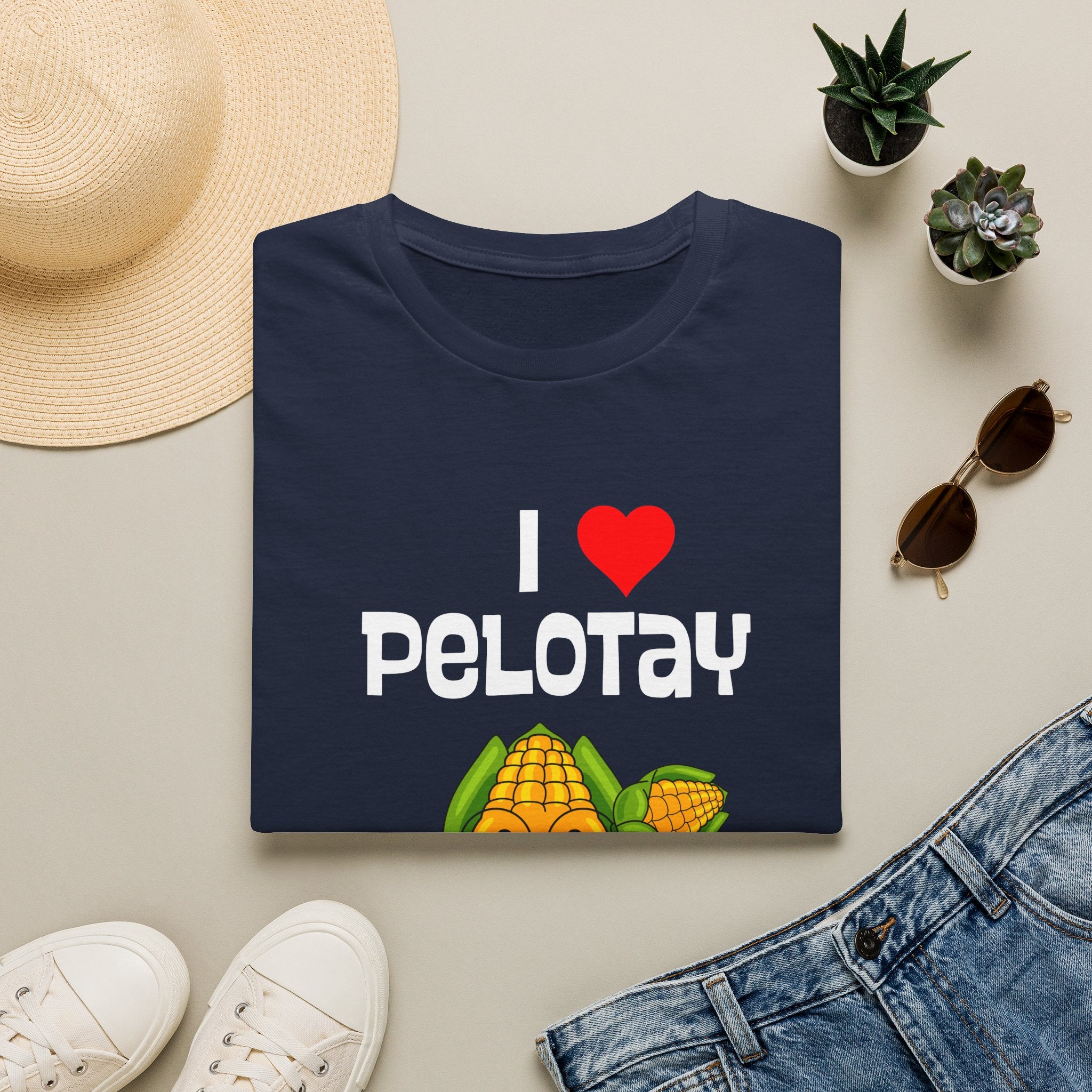 Graphic Tee TShirt - I  Pelotay Elote T-Shirt Cute Corn Street Food Shirt