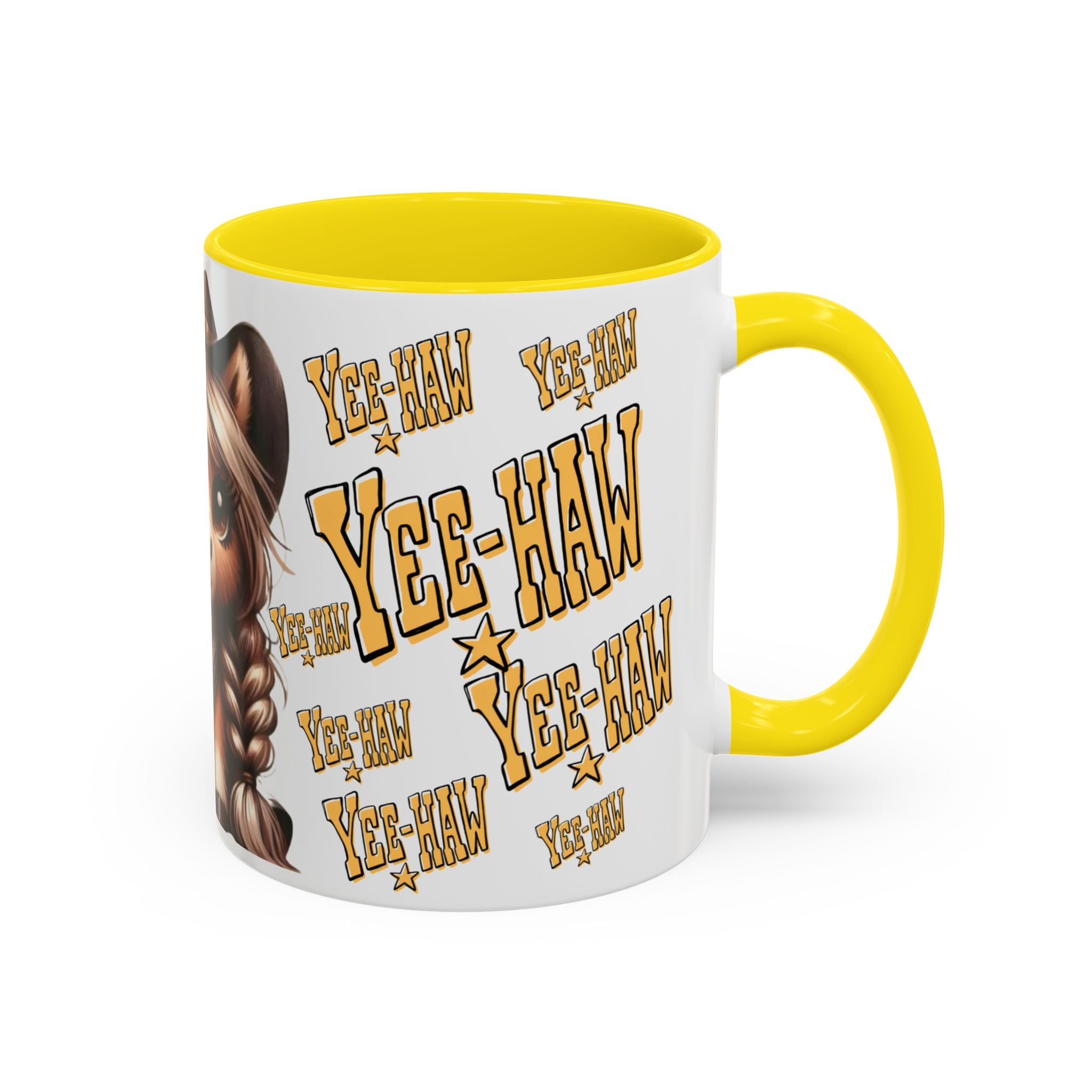 Cowgirl Pony Illustration Mug | Yee-Haw Accent Coffee Mug 11oz/15oz