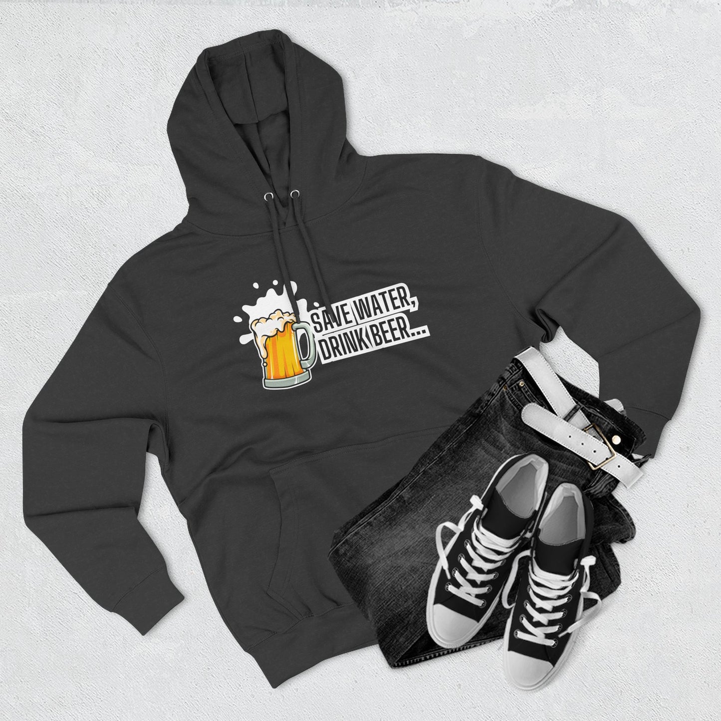 Save Water Drink Beer Hoodie – Funny Beer Graphic Pullover for Brewers & Party Lovers