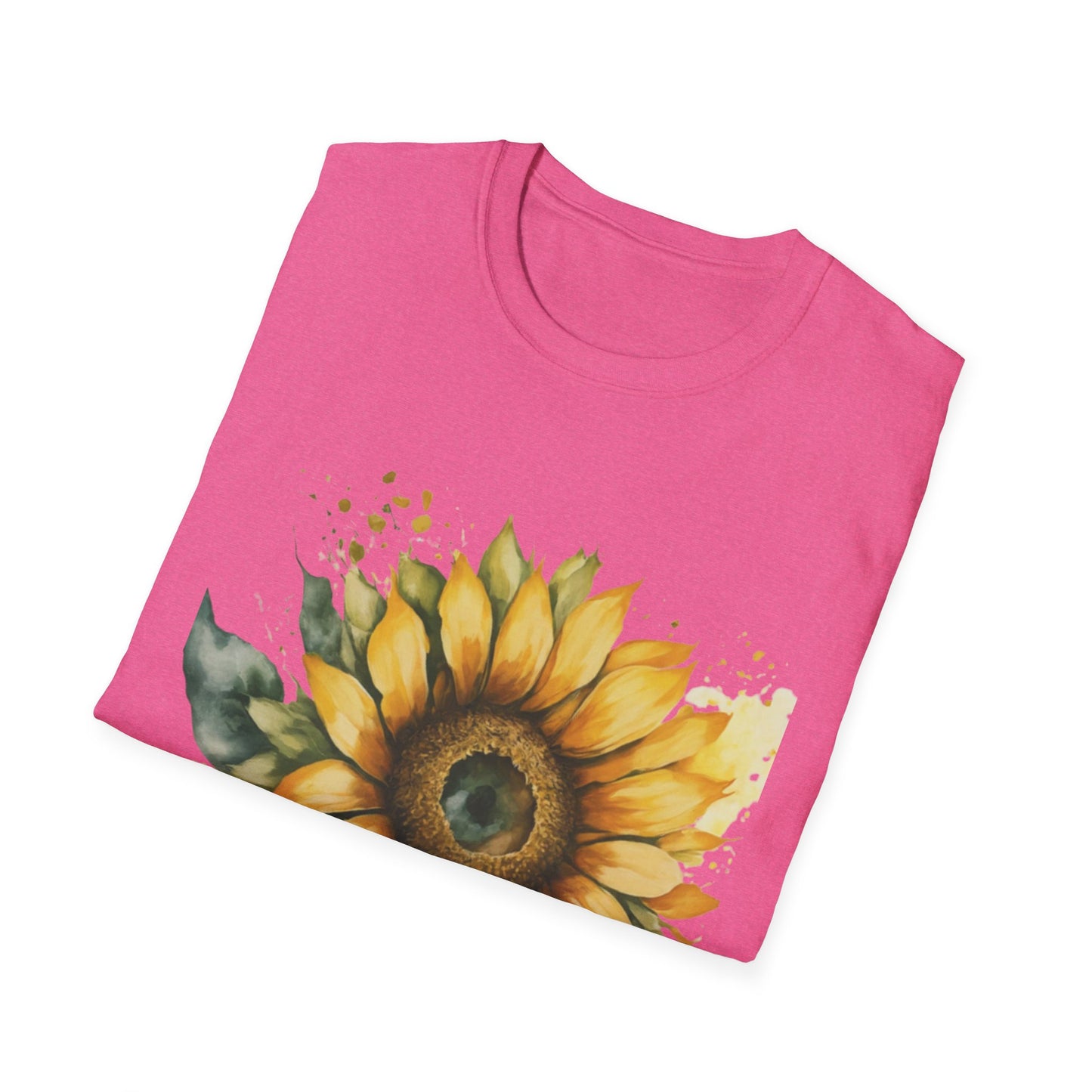 Sunflower Unisex Softstyle T-Shirt | Floral Tee for Nature Lovers, Gift for Birthdays, Summer Parties, Garden Events, Eco-Friendly Fashion