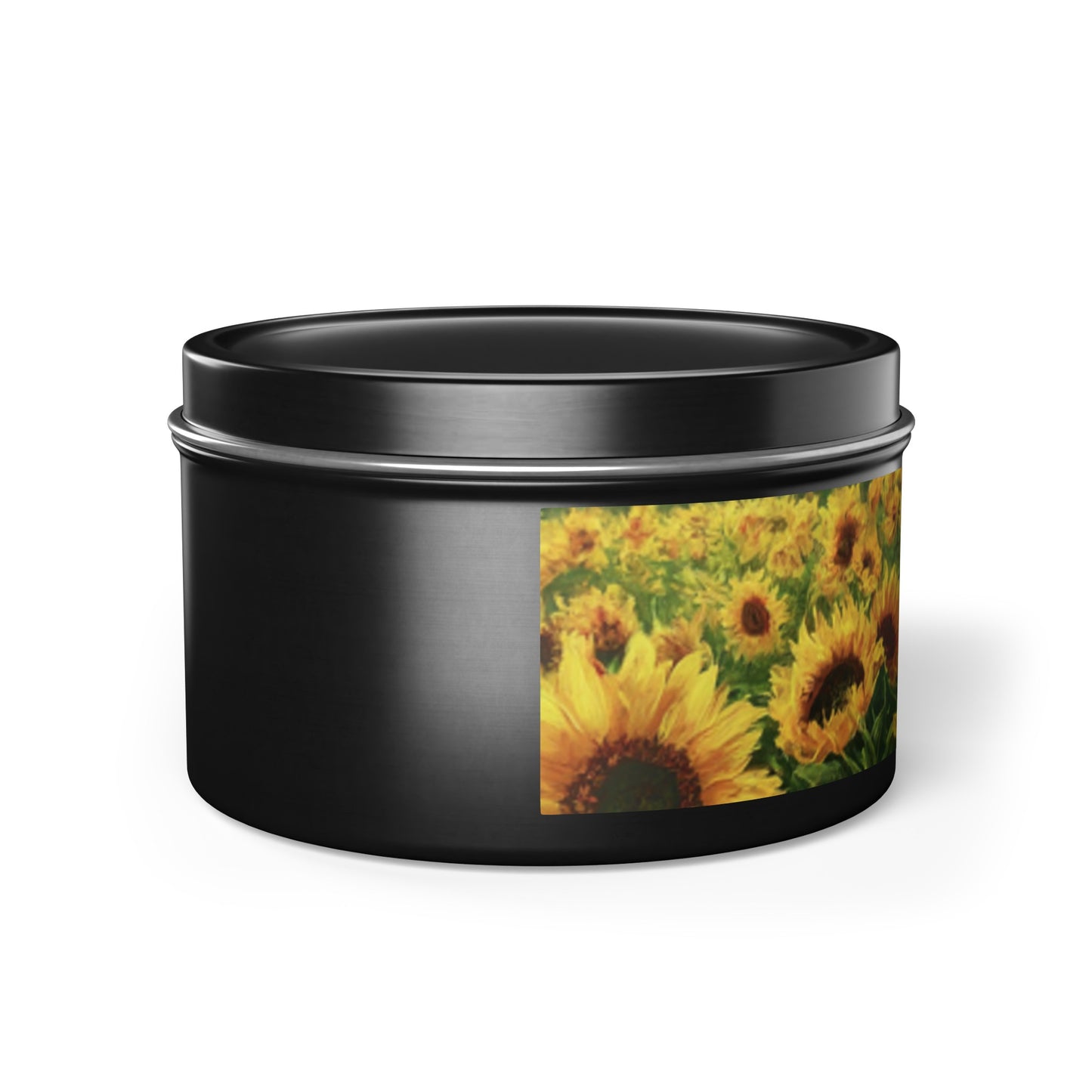 Soothe Your Soul: Sunflower Design Scented Soy Tin Candles