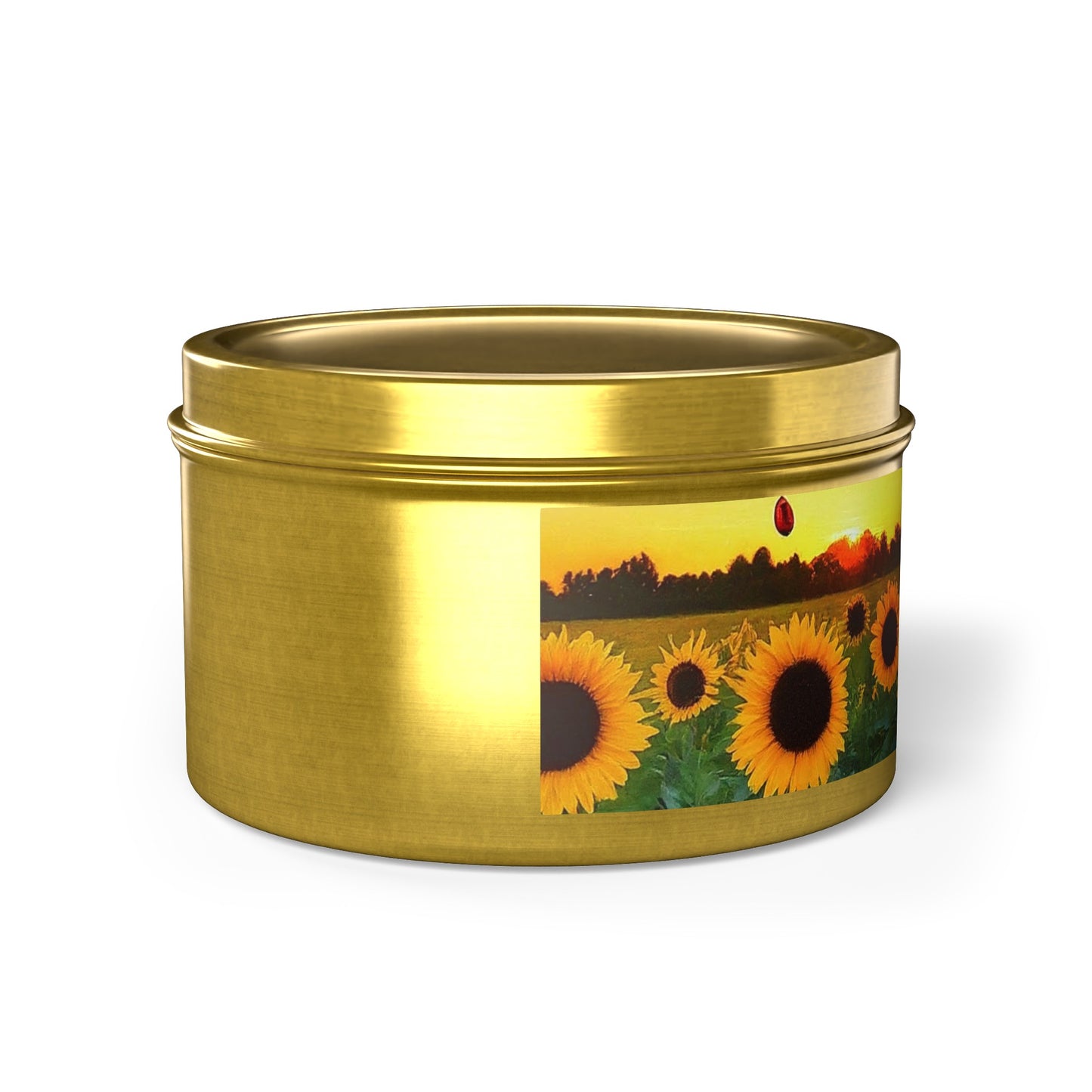 Beautiful Scented Sunflower Tin Candles