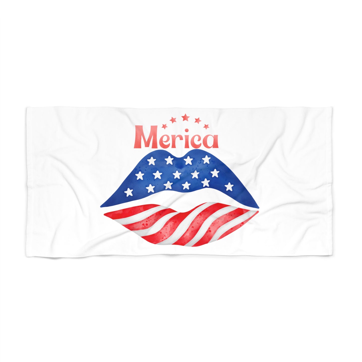 Beach Towel with Stars, Stripes, Merica Pride: Gear Up for Your Fourth of July Celebration!