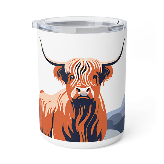 Highland Cow Illustration Insulated Mug | 10oz