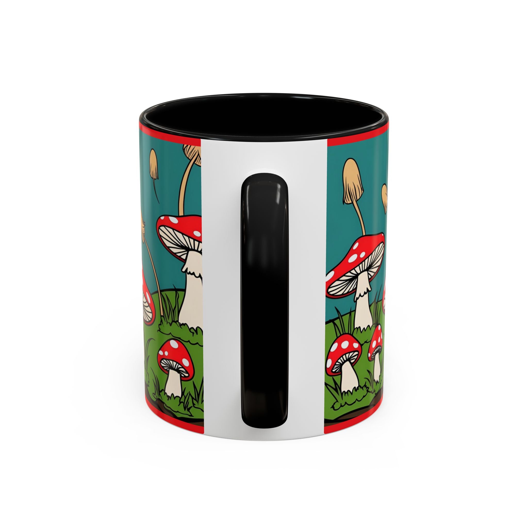 Mushroom Coffee Mug Red Toadstool Ceramic Cup Forest Accent