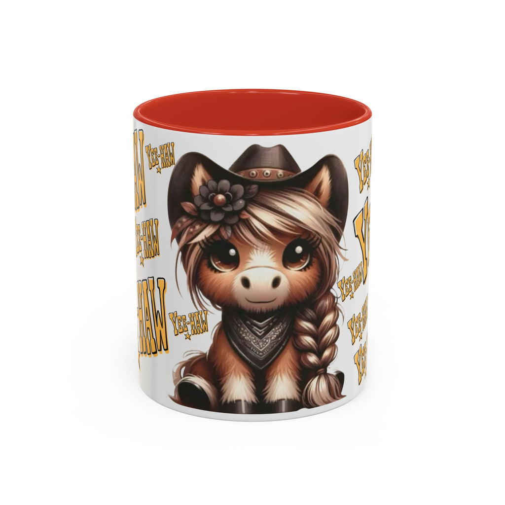 Cowgirl Pony Illustration Mug | Yee-Haw Accent Coffee Mug 11oz/15oz