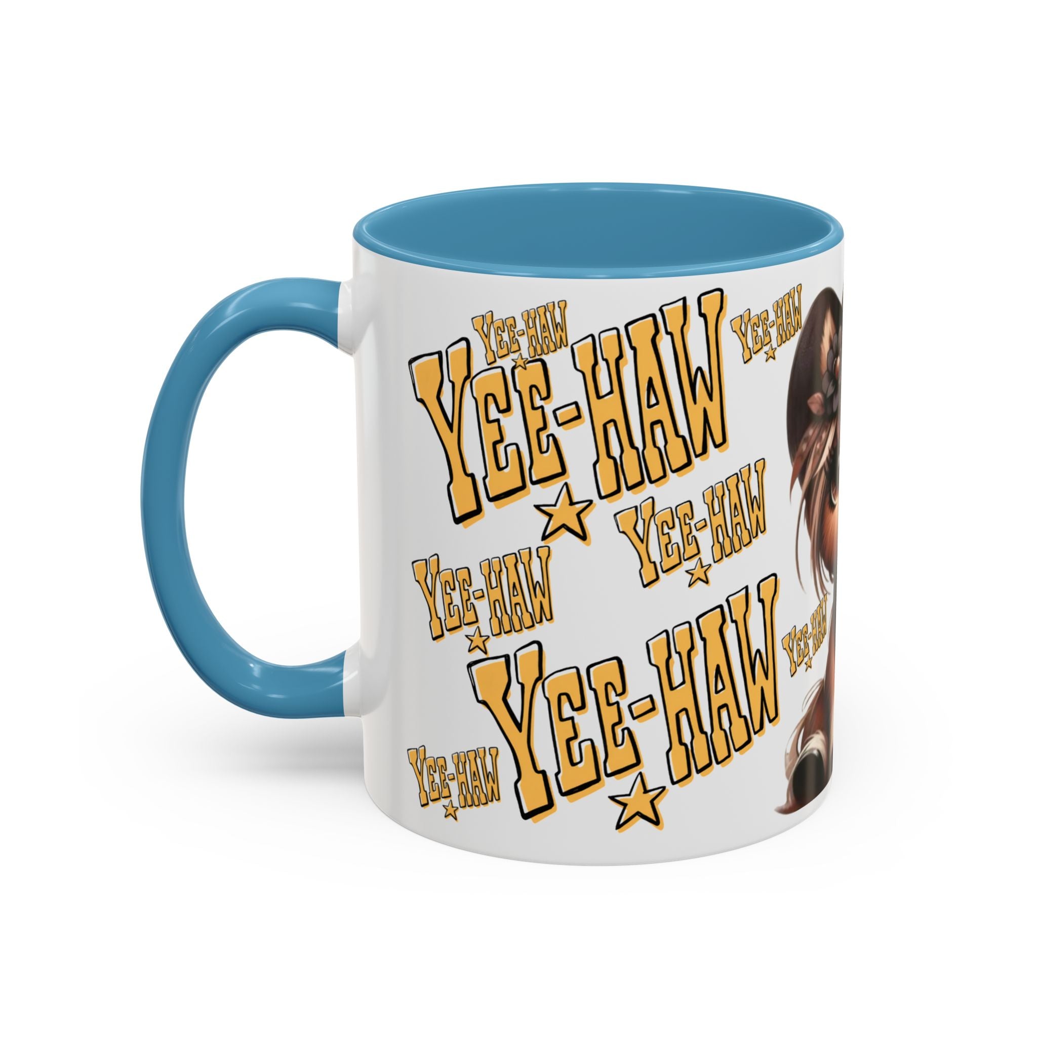 Cowgirl Pony Illustration Mug | Yee-Haw Accent Coffee Mug 11oz/15oz