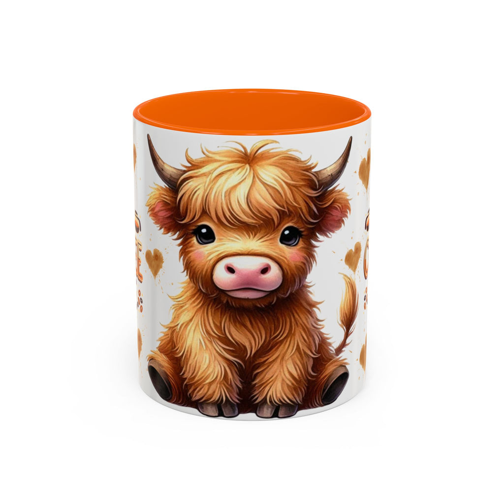Cute Highland Cow It's Coffee Time Mug | Accent Coffee Mug