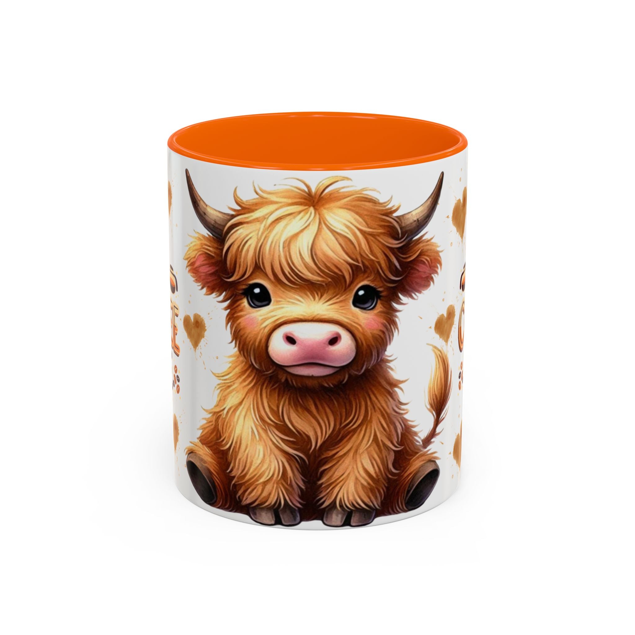 Cute Highland Cow It's Coffee Time Mug | Accent Coffee Mug
