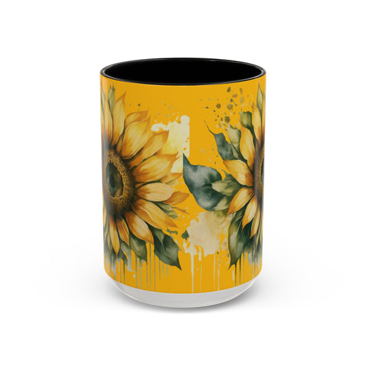 Sunflower Accent Coffee Mug (11, 15oz)