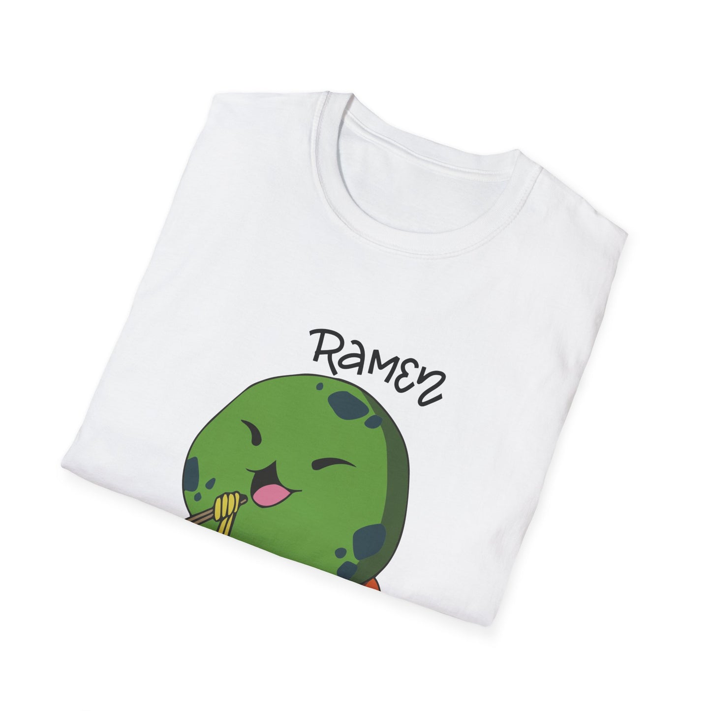 Cute Ramen Turtle T-Shirt, Unisex Graphic Tee, Fun Food Lover Shirt, Perfect for Anime Fans, Casual Wear, Gift