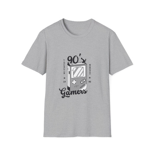 90's Gamer Unisex Softstyle T-Shirt, Retro Gaming Shirt, Gamer Gift, Nostalgic Tee, Casual Wear, 90's Birthday Apparel