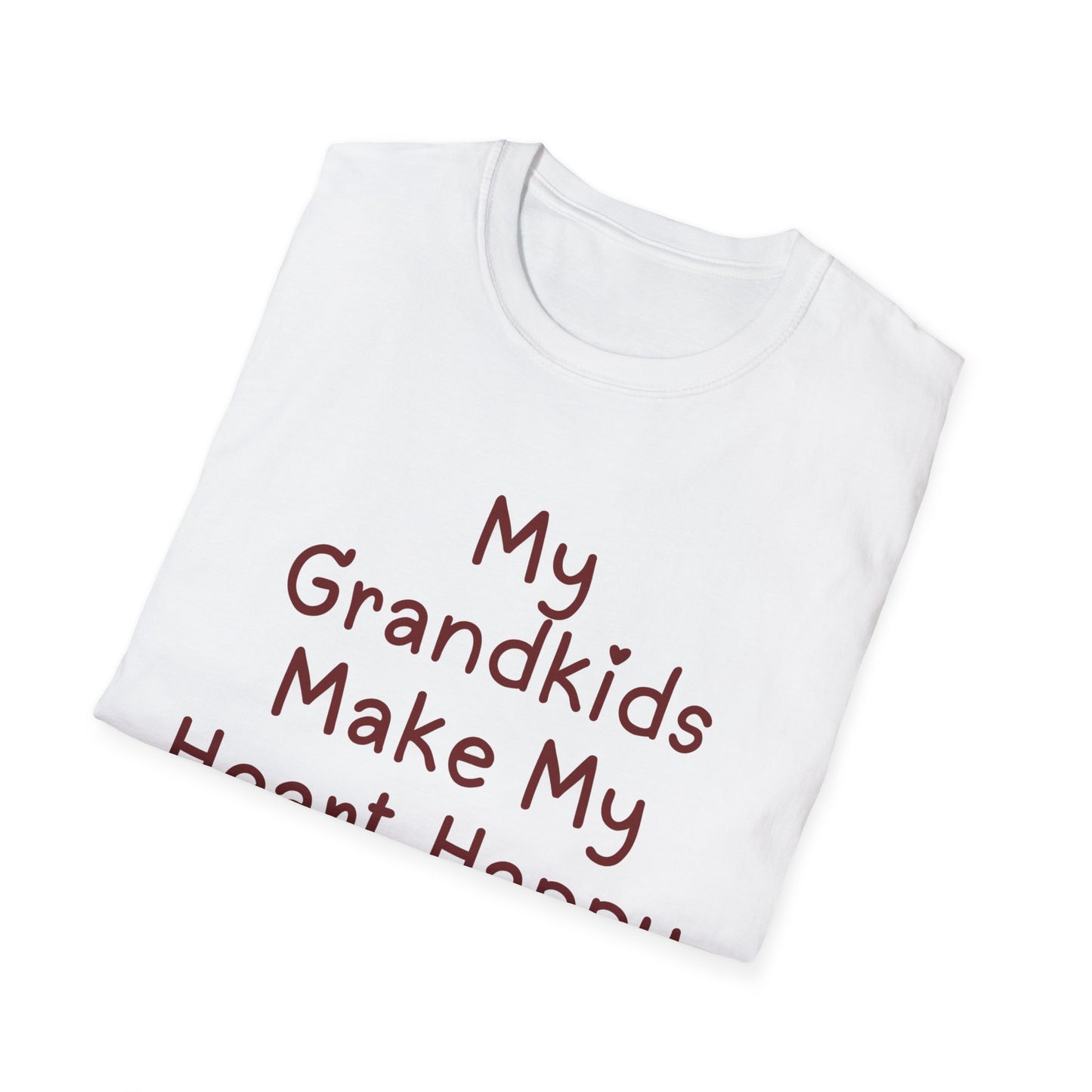 Hearts Full, Smiles Wide: New "My Grandkids Make My Heart Happy" Tees! Softstyle T-Shirt