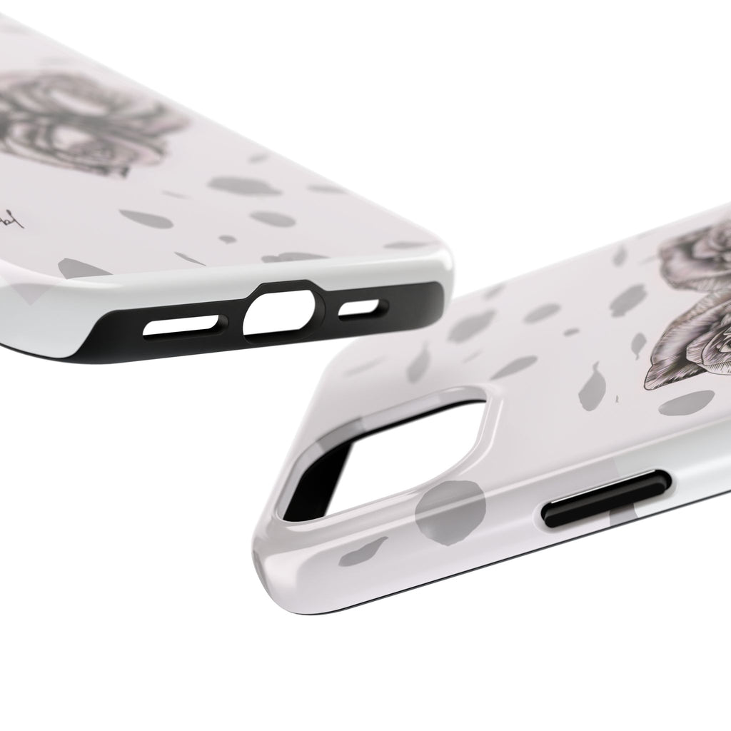IPhone Phone Case Artistic Floral Tough Phone Cases - Heart Rose Design