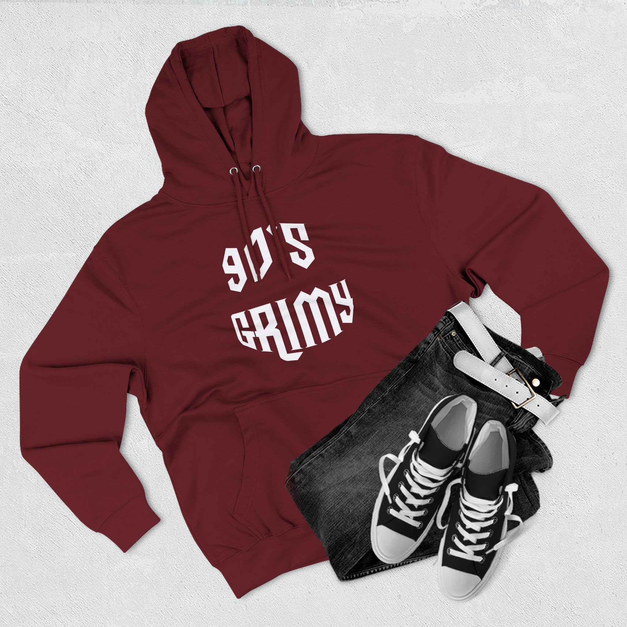 Vintage Streetwear Fleece Pullover 90's Grimy Guys Hoodie