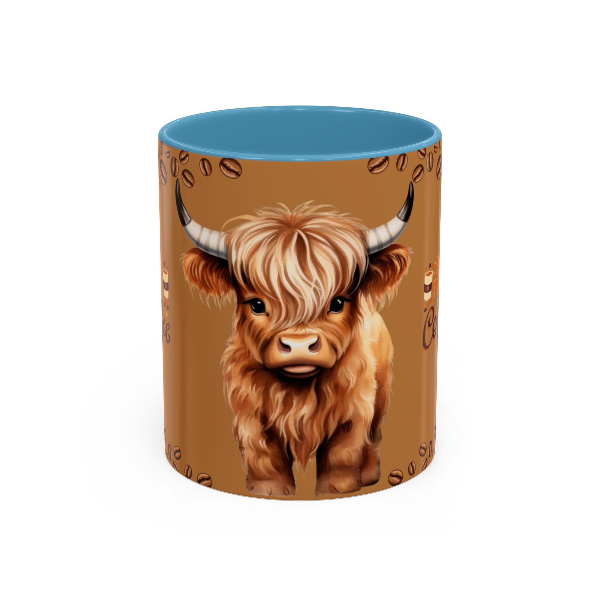 Highland Cow Coffee Mug — 'But First Coffee' Highland Cow Accent Mug (11/15oz)