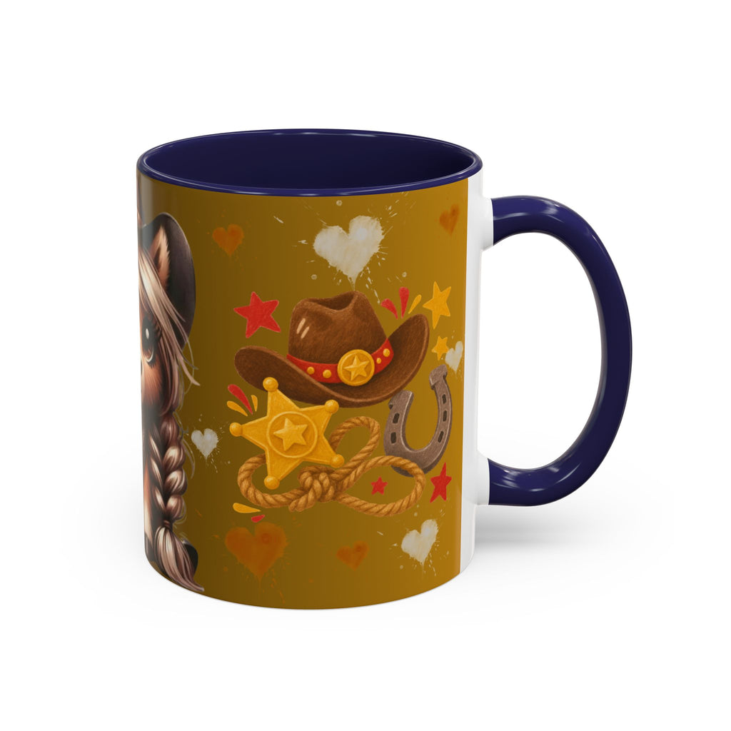 Cowgirl Pony Mug | Accent Coffee Mug 11oz 15oz, Western Cute Horse Design